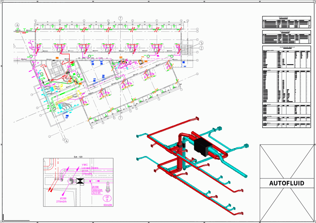 Comment produire des plans 2D réalistes à partir de la 3D grâce à AUTOBIM3D de la suite AUTOFLUID