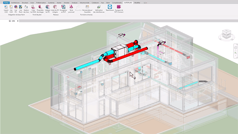 Capture d'écran tutoriel vidéo, RVT-Connect plugin des fluides REVIT