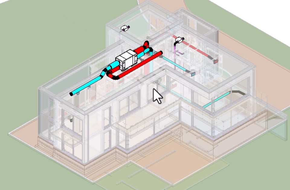 Transformez vos réseaux de fluides climatisation, chauffage, plomberie 2D en 3D pour vos projets BIM avec AUTOBIM3D de la suite AUTOFLUID