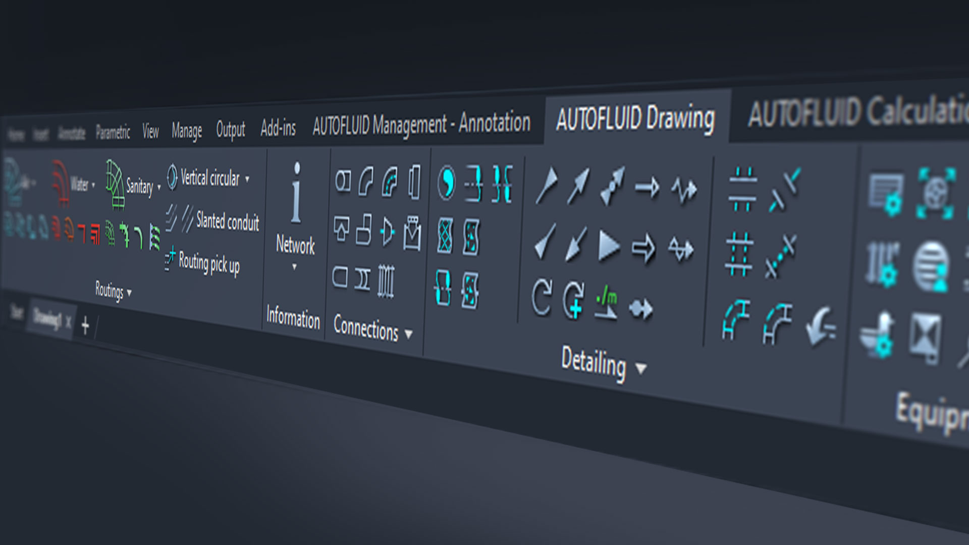 Tool ribbons in AUTOFLUID INFINITY INTERFACE
